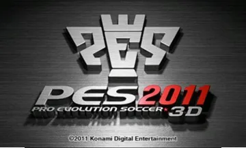 Pro Evolution Soccer 2011 3D (Usa) screen shot title